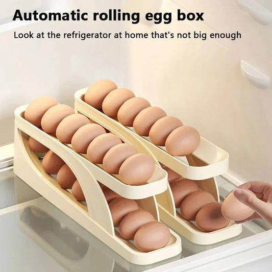 Refrigerator Egg Storage Organizer – Rolling Tray Egg Holder