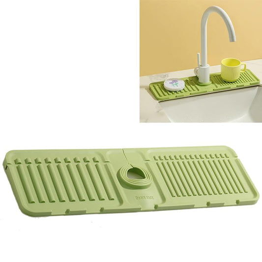 Silicone Faucet Absorbent Mat – Self-Draining Sink Splash Guard