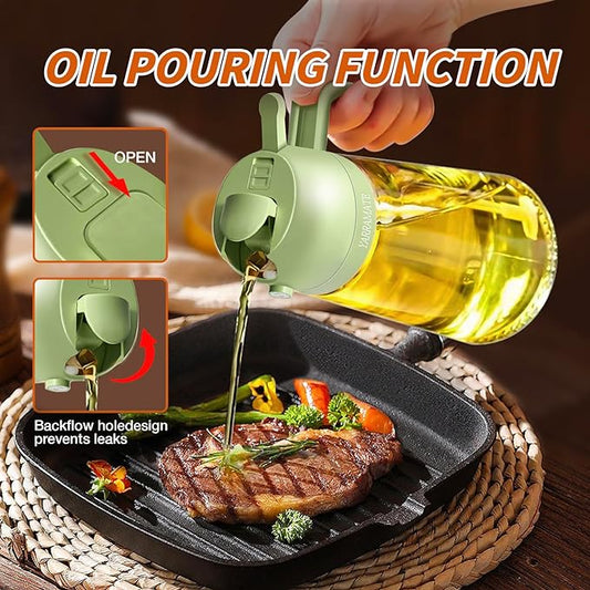 2 in 1 Glass Oil Sprayer and Dispenser