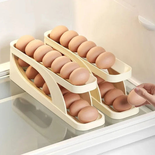 Refrigerator Egg Storage Organizer – Rolling Tray Egg Holder