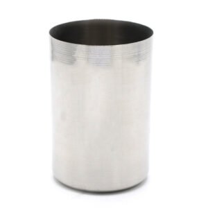 Plain stainless steel glass with silver finish Durable and rust-resistant silver beverage glass