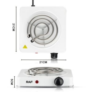RAF R-8010B Electric Stove - Coil Cooker Hotplate 1000W | Compact Electric Chula for Cooking in Pakistan