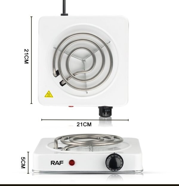 RAF R-8010B Electric Stove - Coil Cooker Hotplate 1000W | Compact Electric Chula for Cooking in Pakistan