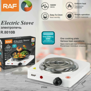 RAF R-8010B Electric Stove - Coil Cooker Hotplate 1000W | Compact Electric Chula for Cooking in Pakistan